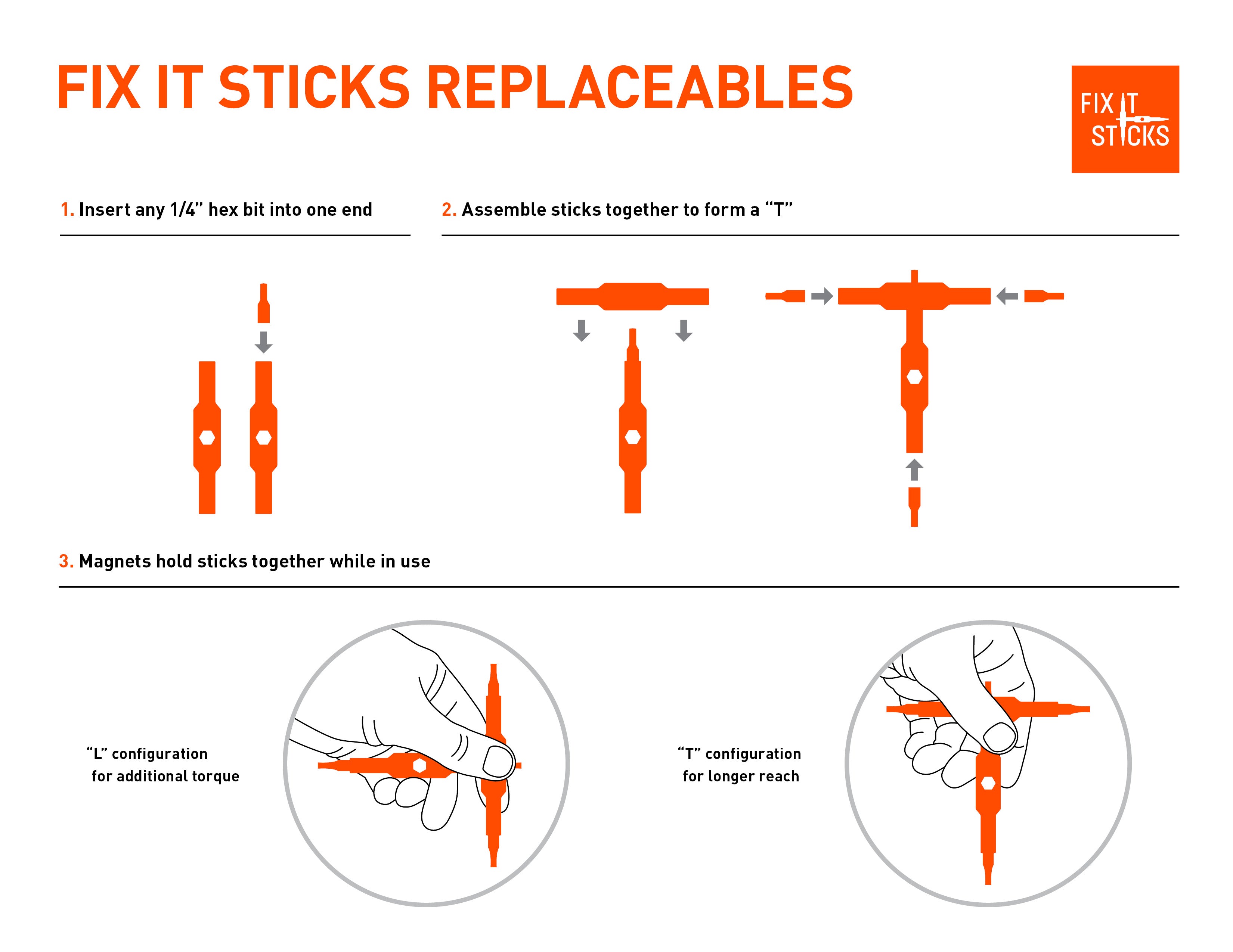 How to use Fix It Sticks Replaceables
