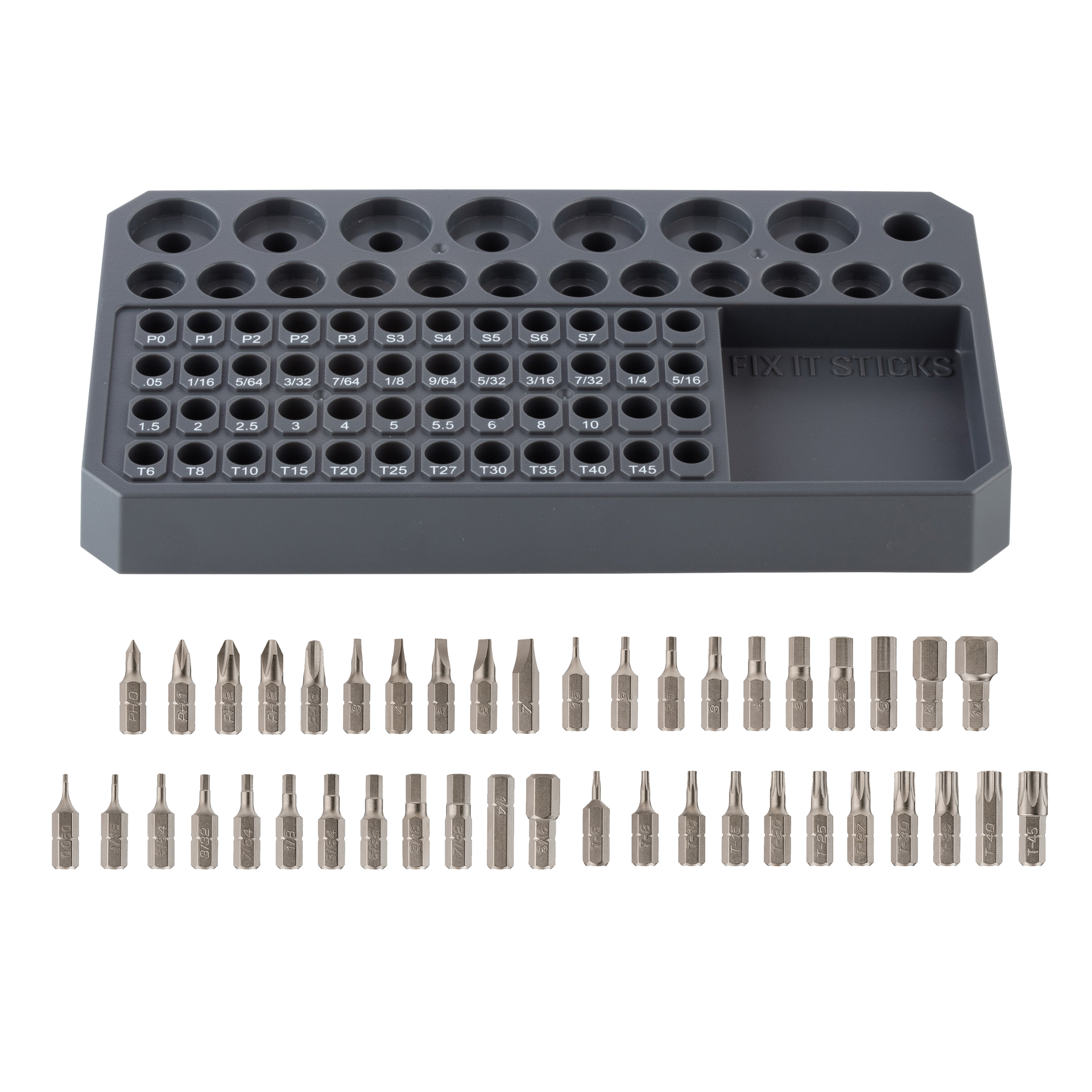 Benchtop Storage Base with 43 piece Bit Pack