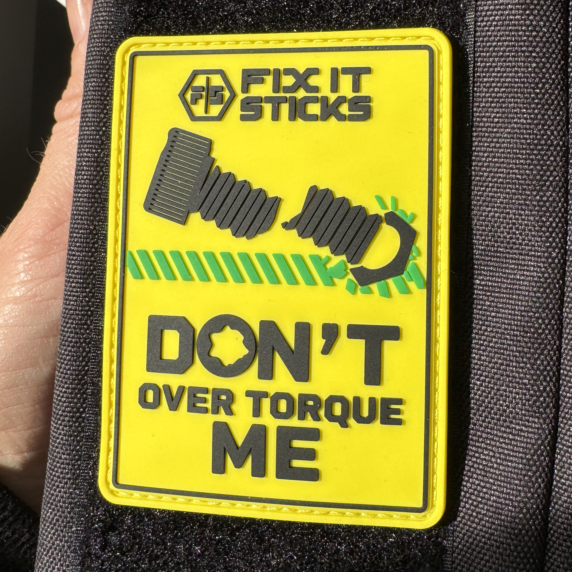 Don't Over Torque Me PVC Patch | Fix It Sticks