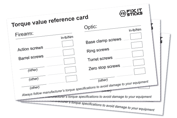 Torque Specs | Fix It Sticks